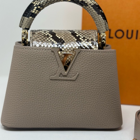 Louis Vuitton Exotic Capucine Mini Phyton Snake Leather New - Picture 3 of 13